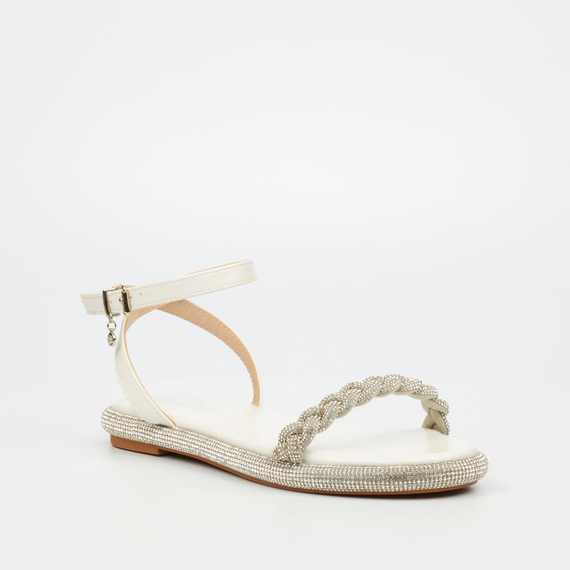 Miss Black Glisten 2 Sandal - White footwear Miss Black   