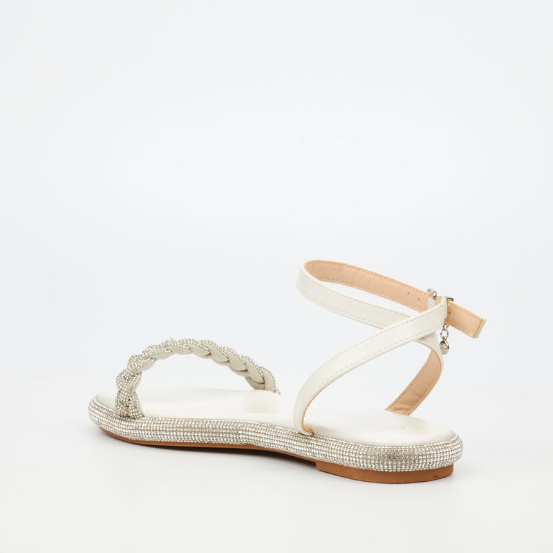 Miss Black Glisten 2 Sandal - White footwear Miss Black   