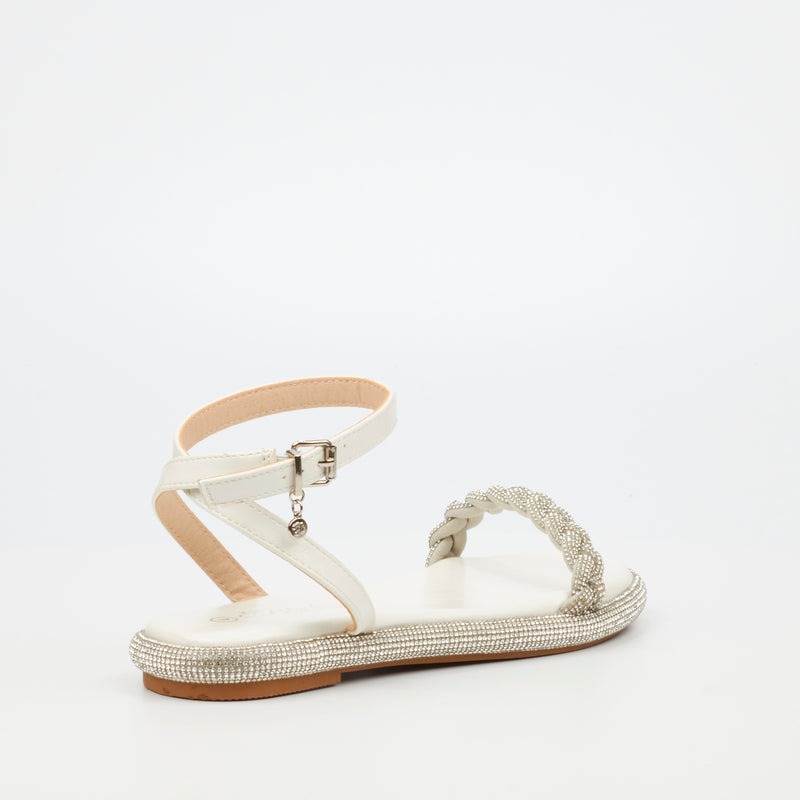 Miss Black Glisten 2 Sandal - White footwear Miss Black   