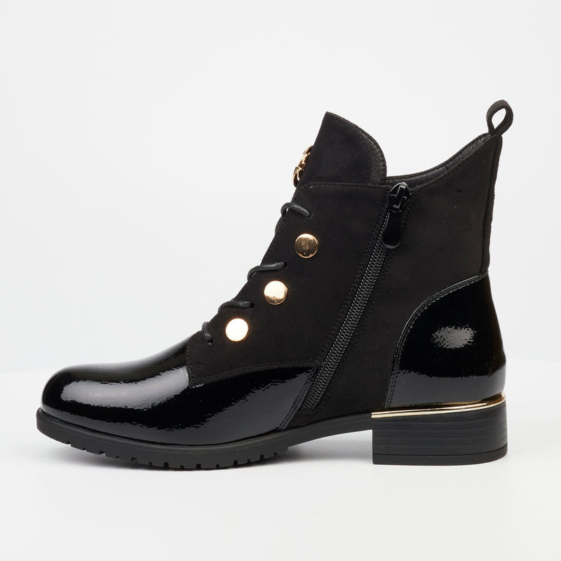 Miss Black Hadar 11 Ankle Boot - Black footwear Miss Black   