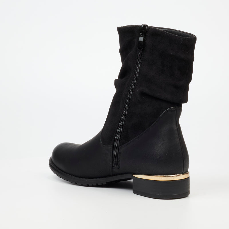 Miss Black Hadar 12 Ankle Boot - Black footwear Miss Black