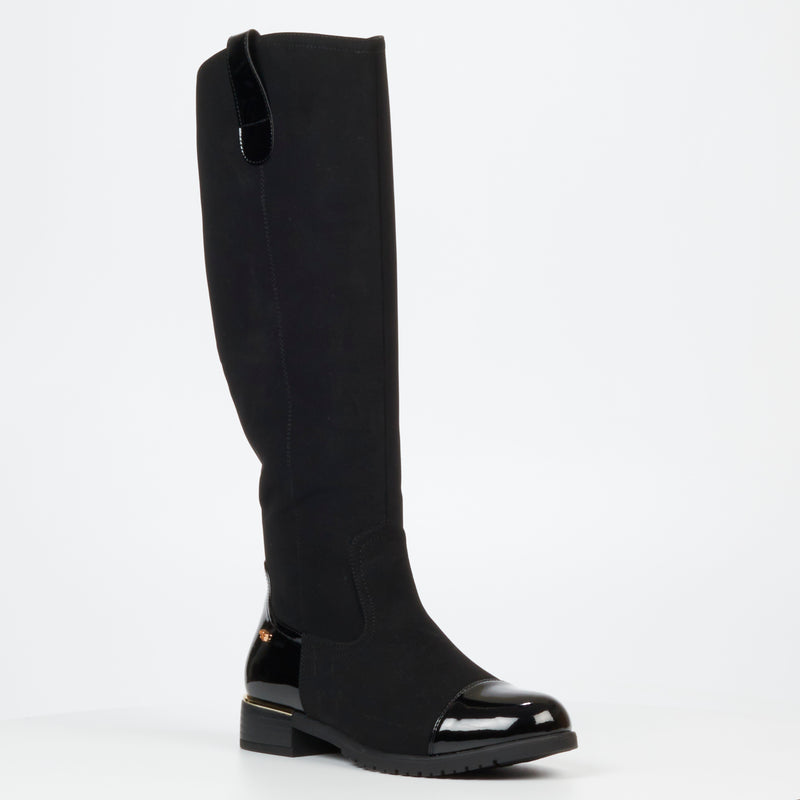 Miss Black Hadar 14 High Boot - Black footwear Miss Black   