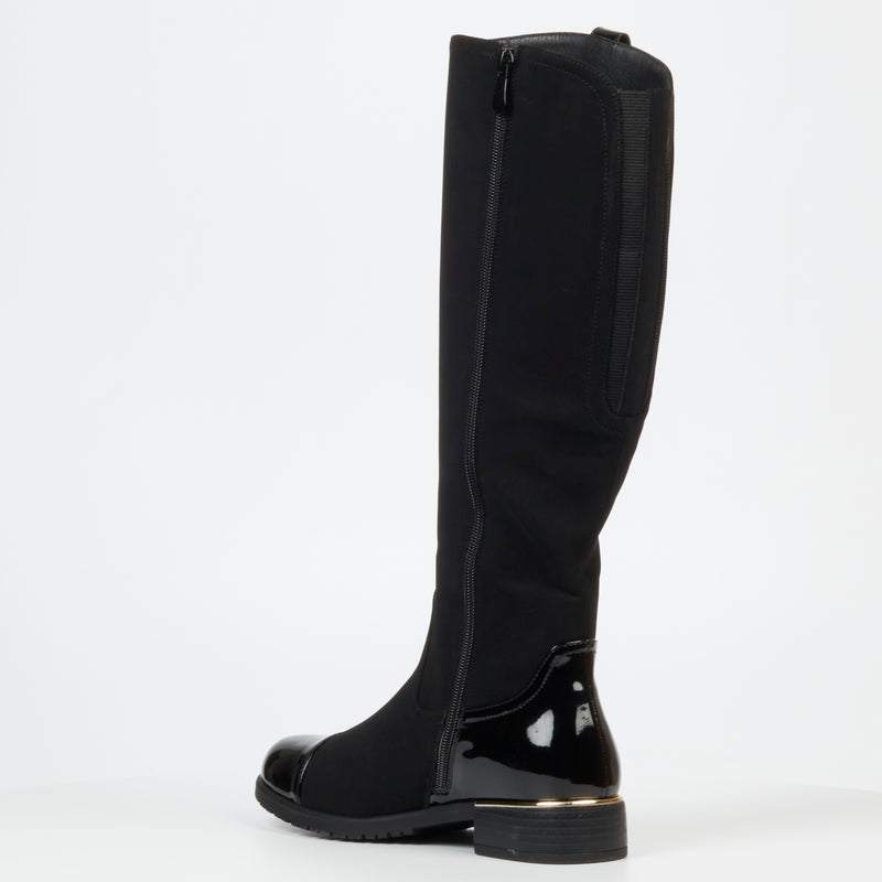 Miss Black Hadar 14 High Boot - Black footwear Miss Black   