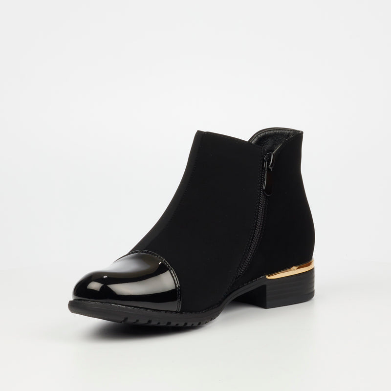Miss Black Hadar 1 Ankle Boot - Black footwear Miss Black   