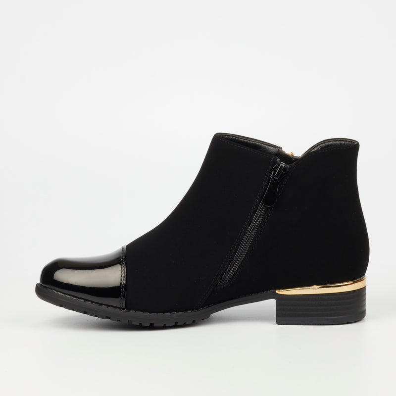 Miss Black Hadar 1 Ankle Boot - Black footwear Miss Black   