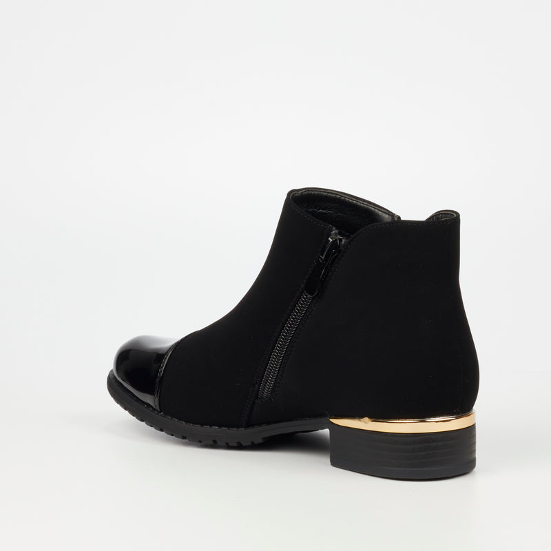 Miss Black Hadar 1 Ankle Boot - Black footwear Miss Black