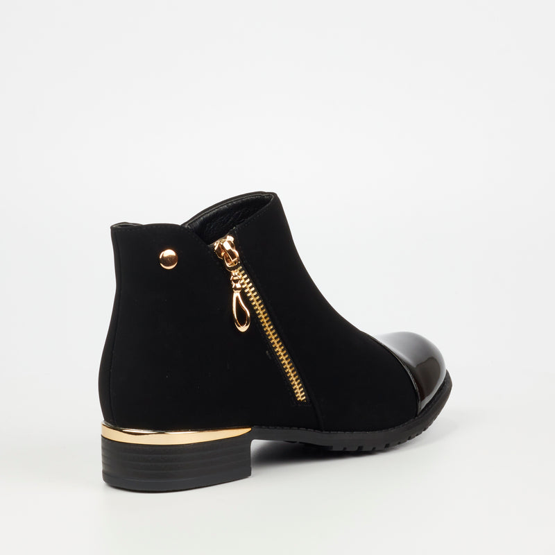 Miss Black Hadar 1 Ankle Boot - Black footwear Miss Black