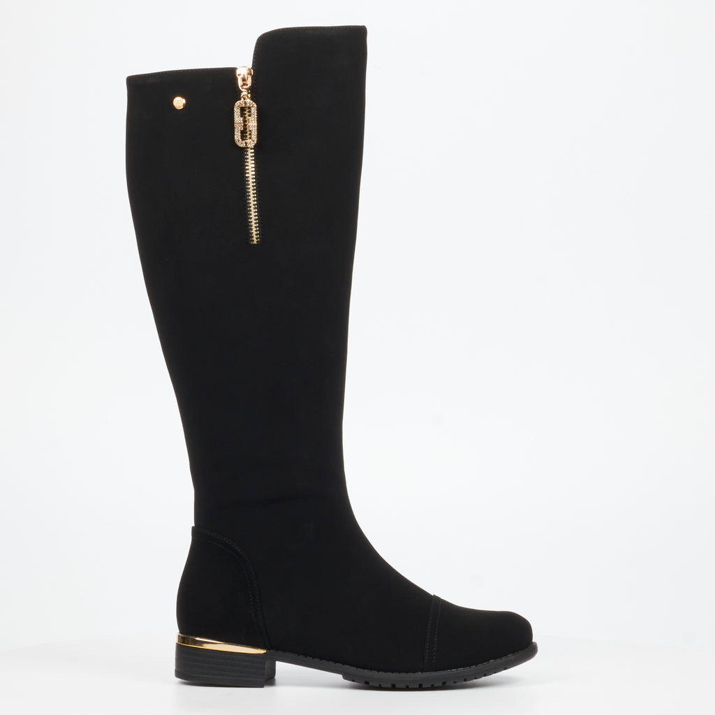 Miss Black Hadar 26 High Boots Faux Nubuck - Black footwear Miss Black