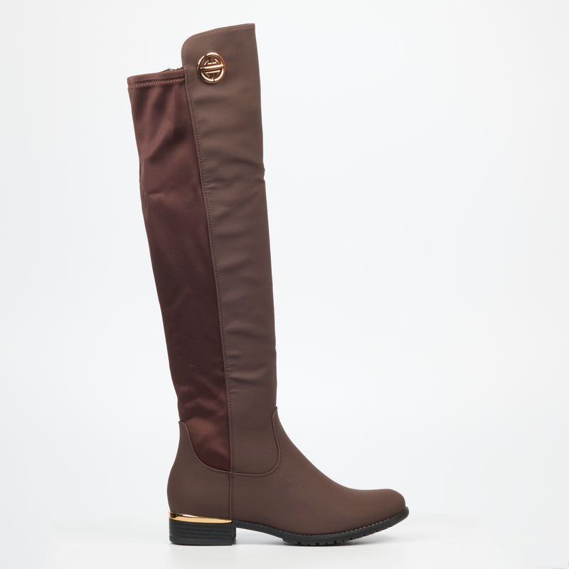 Miss Black Hadar 3 High Boot - Choc footwear Miss Black   