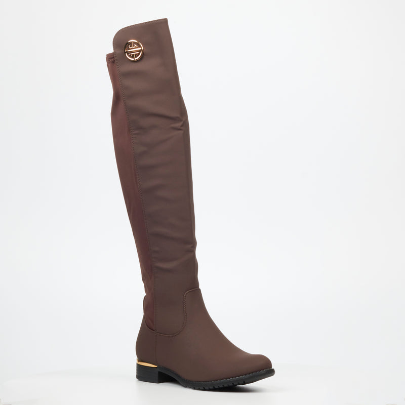 Miss Black Hadar 3 High Boot - Choc footwear Miss Black   