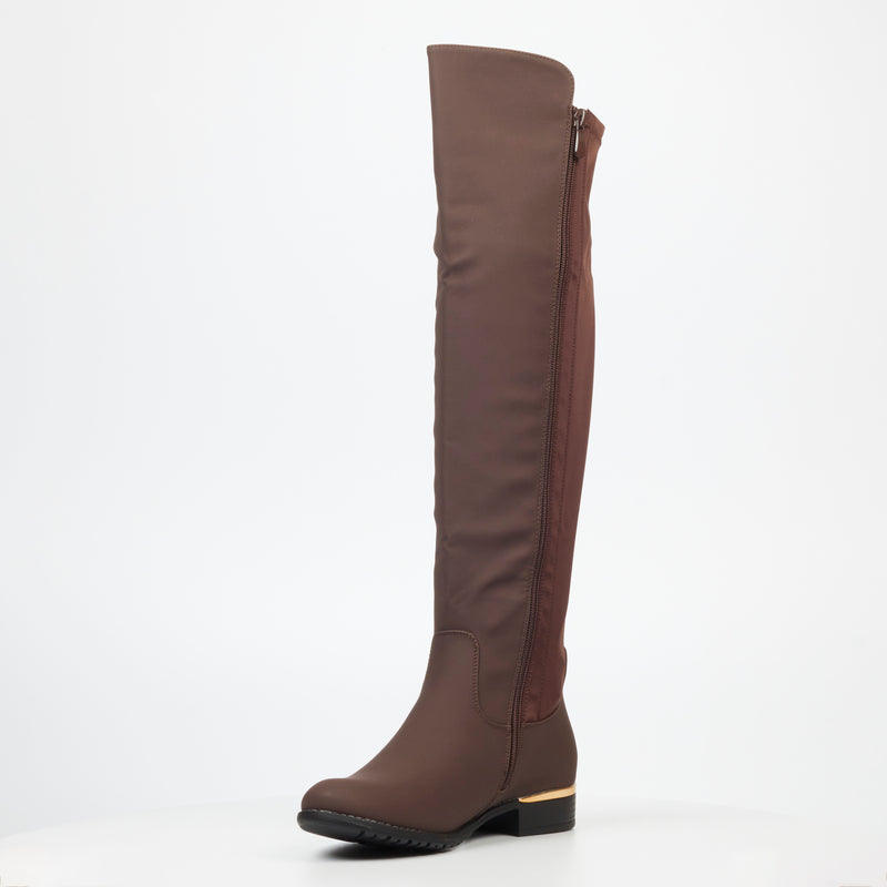 Miss Black Hadar 3 High Boot - Choc footwear Miss Black   