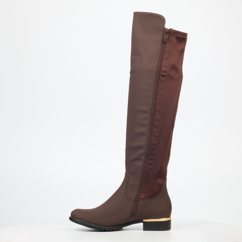 Miss Black Hadar 3 High Boot - Choc footwear Miss Black   