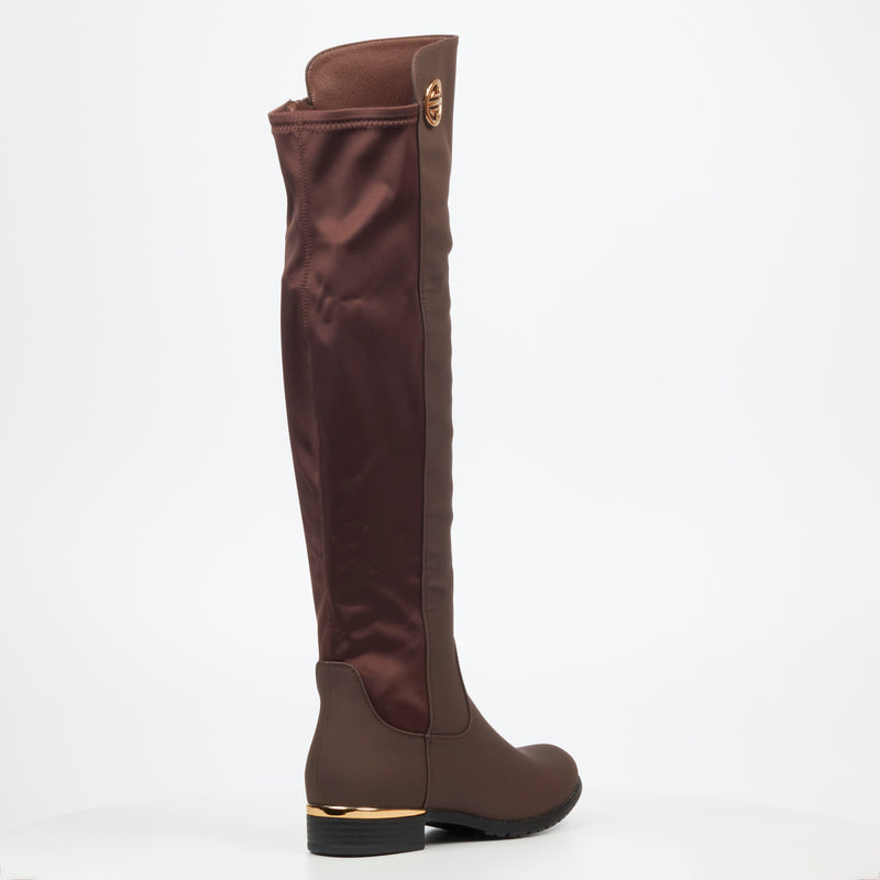 Miss Black Hadar 3 High Boot - Choc footwear Miss Black   