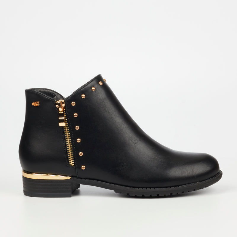 Miss Black Hadar 6 Ankle Boot - Black footwear Miss Black   