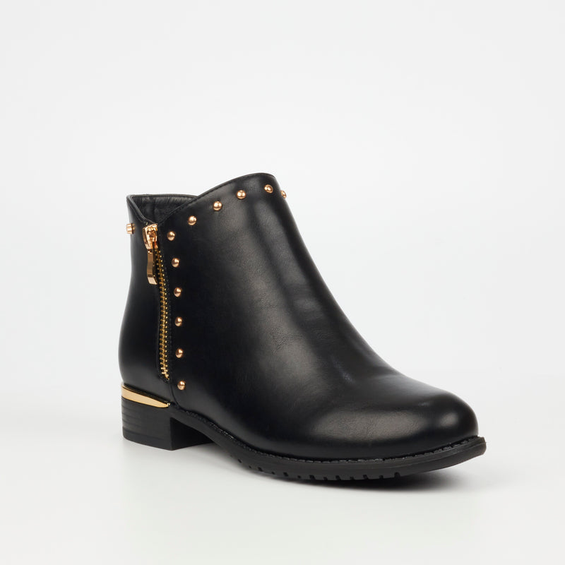 Miss Black Hadar 6 Ankle Boot - Black footwear Miss Black   