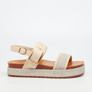 Butterfly Feet Haley 1 Flatform - Beige footwear Butterfly Feet