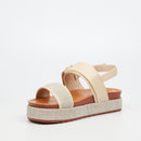 Butterfly Feet Haley 1 Flatform - Beige footwear Butterfly Feet
