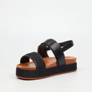 Butterfly Feet Haley 1 Flatform - Black footwear Butterfly Feet