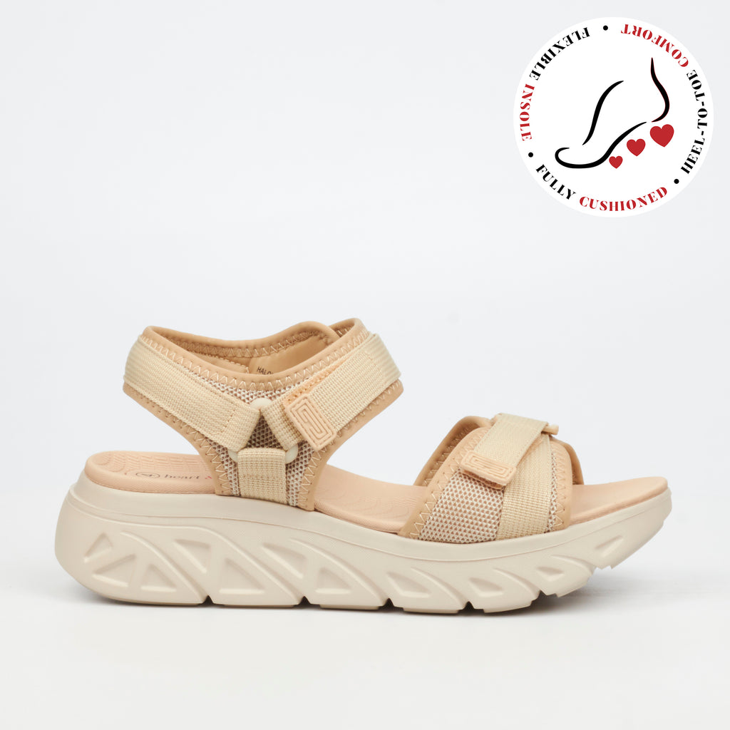 Heart & Sole Halona 1 Sandal - Beige footwear Heart & Sole