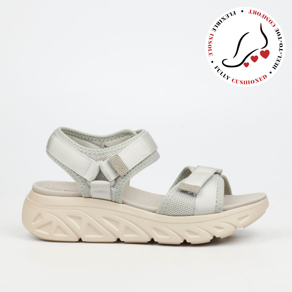 Heart & Sole Halona 1 Sandal - Grey footwear Heart & Sole
