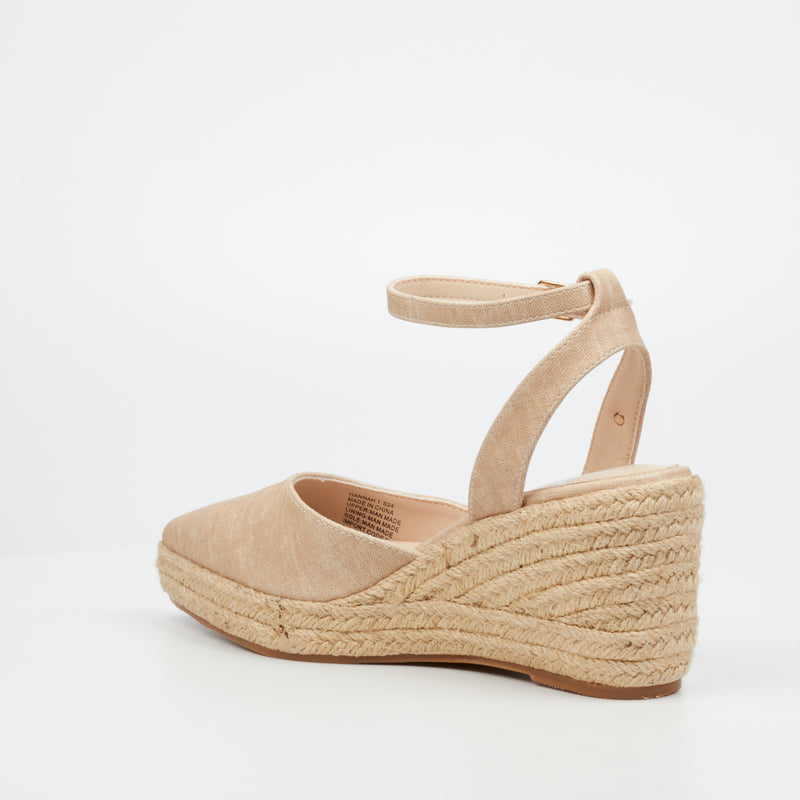 Butterfly Feet Hannah 1 Wedge - Beige footwear Butterfly Feet   