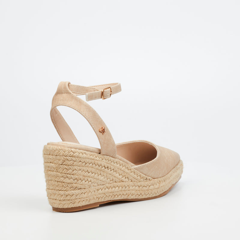 Butterfly Feet Hannah 1 Wedge - Beige footwear Butterfly Feet   