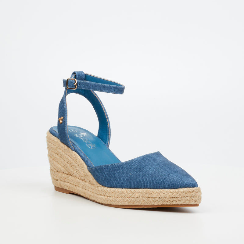 Butterfly Feet Hannah 1 Wedge - Blue footwear Butterfly Feet   