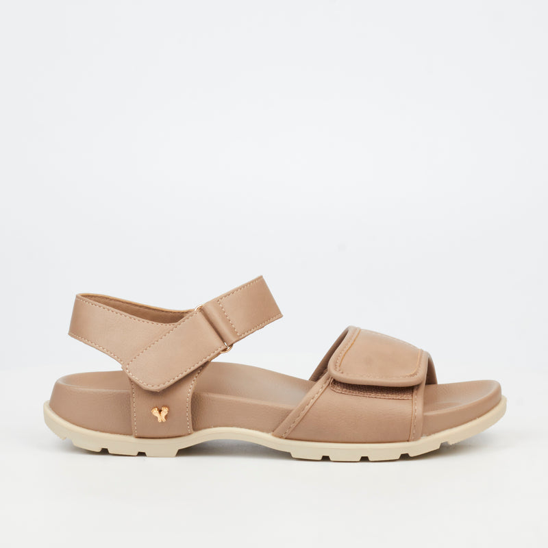 Butterfly Feet Harlan 1 Flatform - Taupe footwear Butterfly Feet