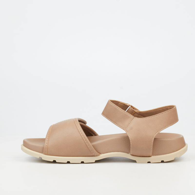Butterfly Feet Harlan 1 Flatform - Taupe footwear Butterfly Feet