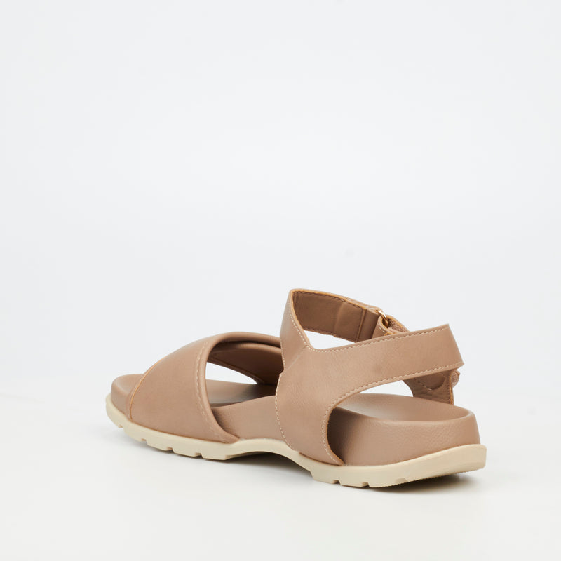 Butterfly Feet Harlan 1 Flatform - Taupe footwear Butterfly Feet
