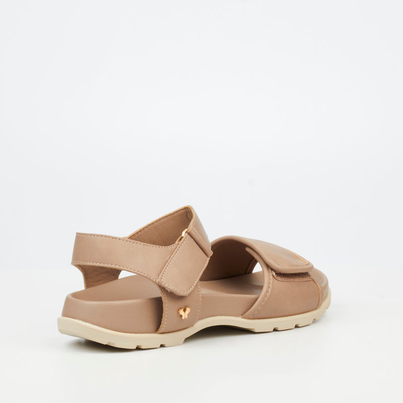 Butterfly Feet Harlan 1 Flatform - Taupe footwear Butterfly Feet