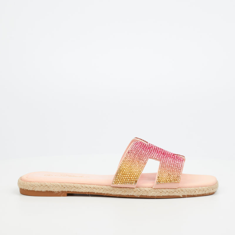 Miss Black Harper 1 Flat Sandal - Pink footwear Miss Black   