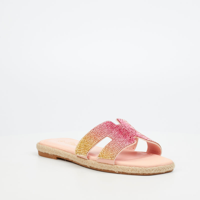 Miss Black Harper 1 Flat Sandal - Pink footwear Miss Black   