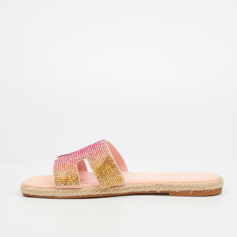 Miss Black Harper 1 Flat Sandal - Pink footwear Miss Black   