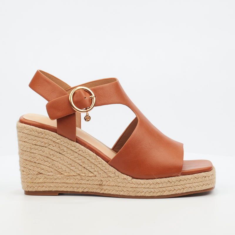 Miss Black Hay 2 Wedge - Tan footwear Miss Black   