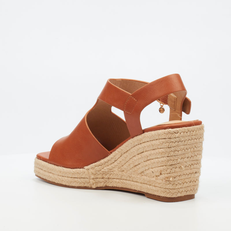 Miss Black Hay 2 Wedge - Tan footwear Miss Black   