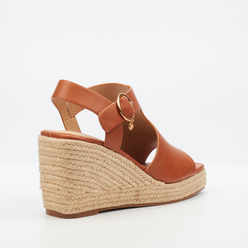 Miss Black Hay 2 Wedge - Tan footwear Miss Black   