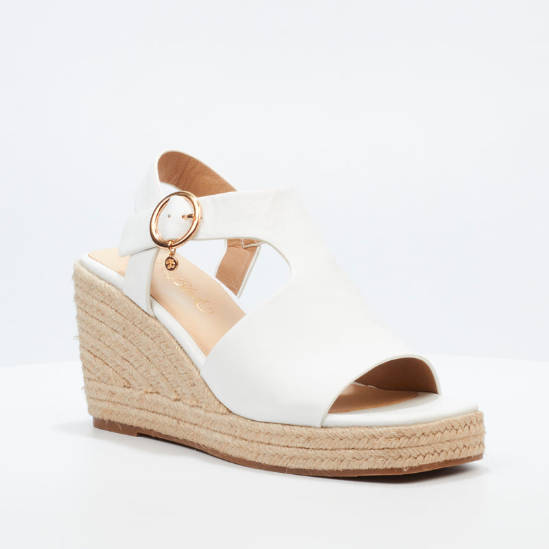 Miss Black Hay 2 Wedge - White footwear Miss Black   