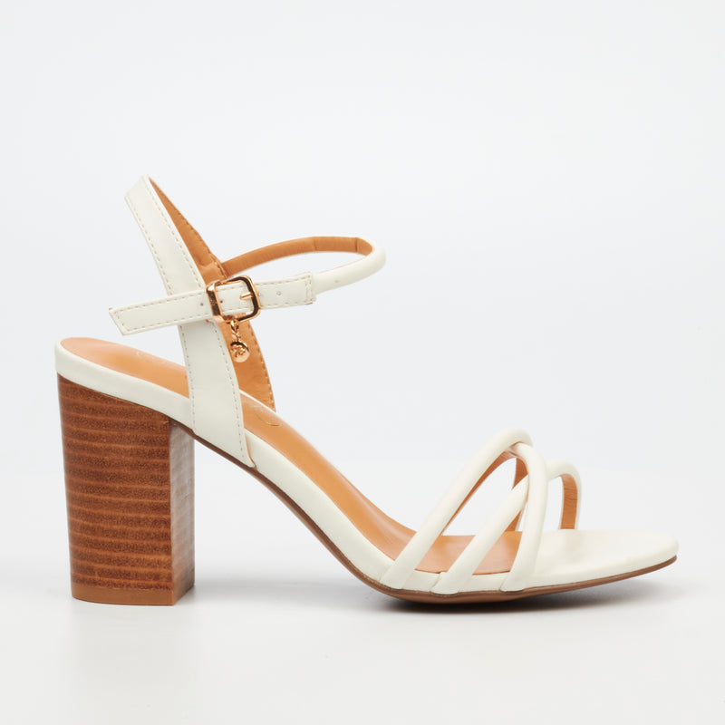 Miss Black Hazel 2 Heel - White footwear Miss Black   