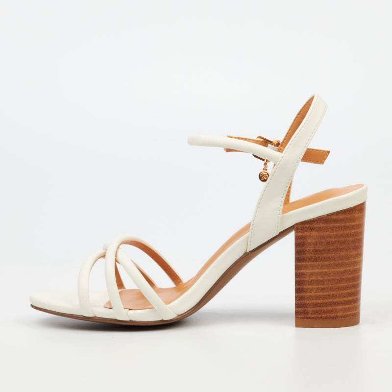 Miss Black Hazel 2 Heel - White footwear Miss Black   