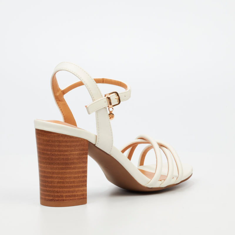 Miss Black Hazel 2 Heel - White footwear Miss Black   