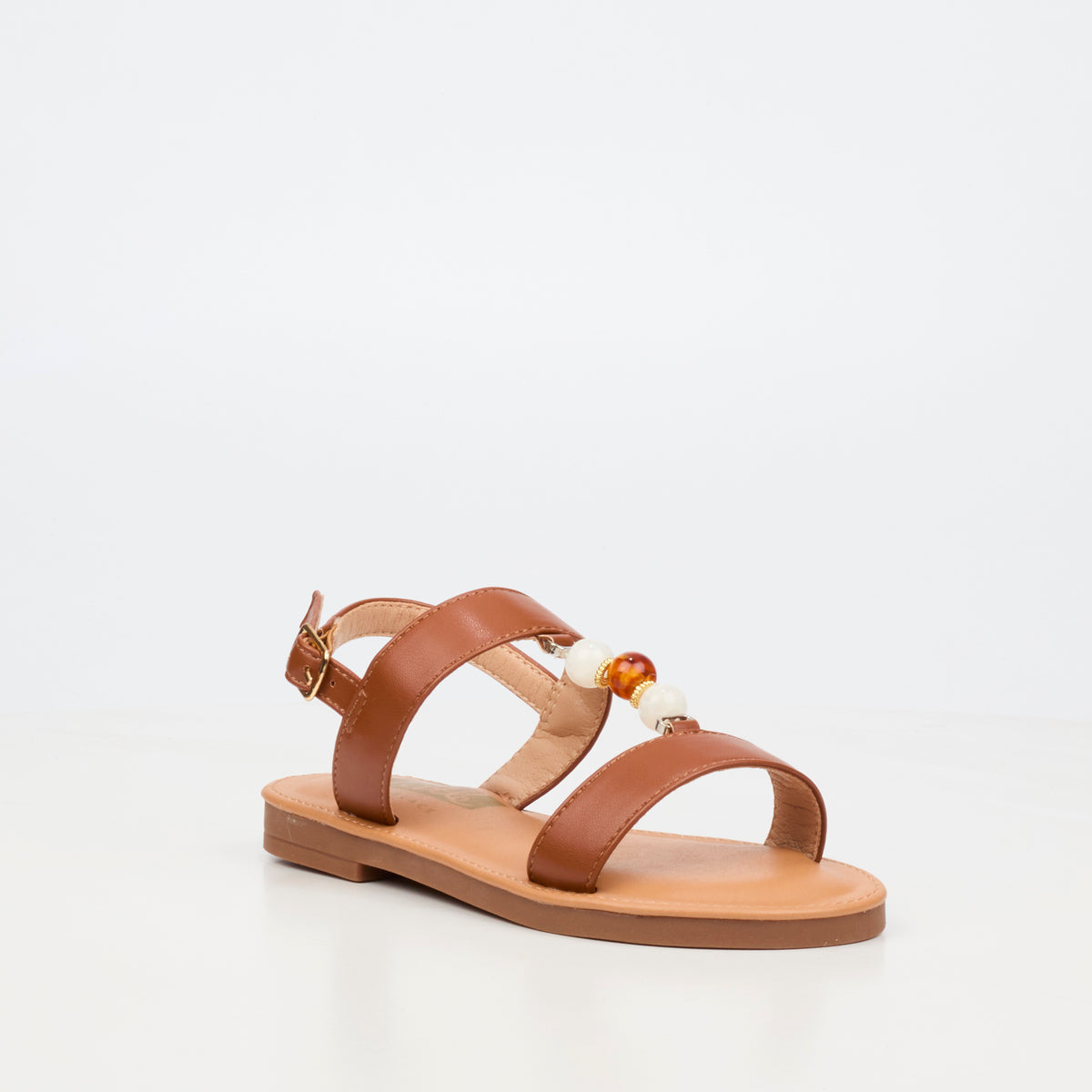 Little Miss Black Heavenly 2 Flat Sandal - Tan