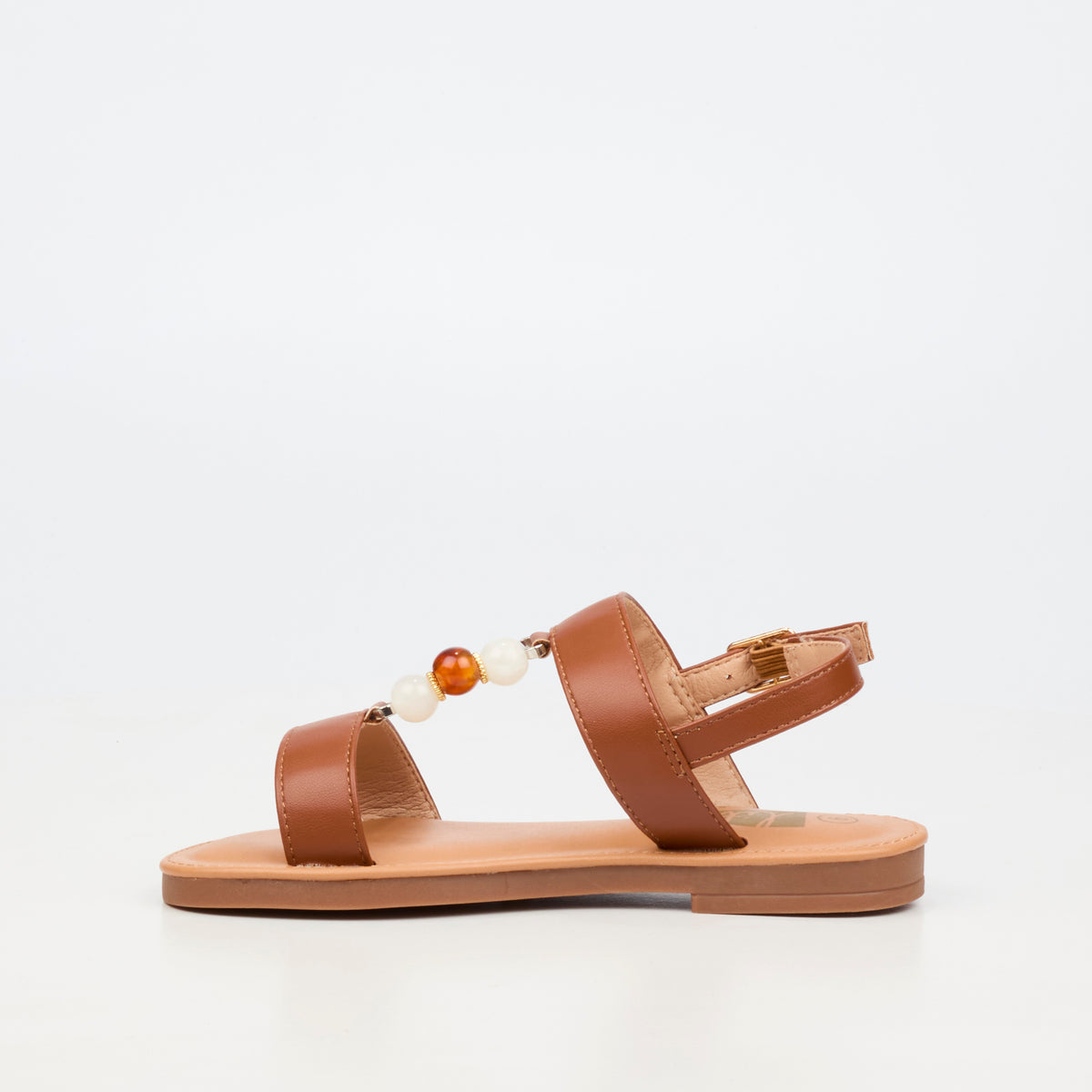 Little Miss Black Heavenly 2 Flat Sandal - Tan