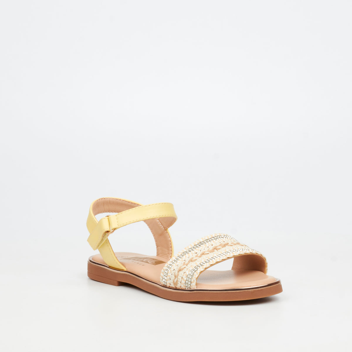 Little Miss Black Heavenly 3 Flat Sandal - Yellow