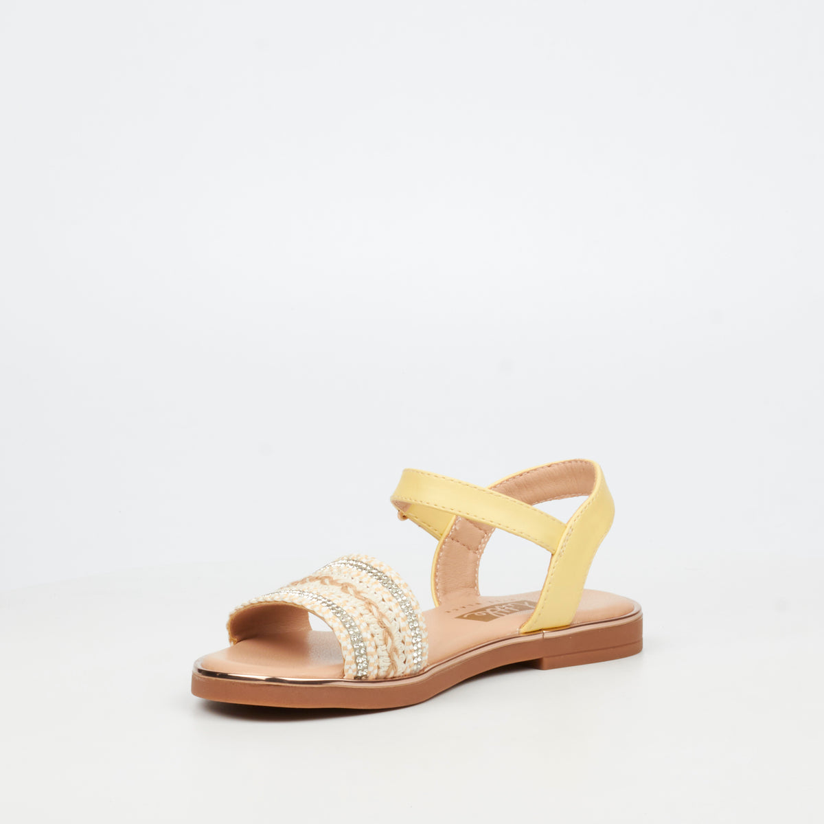 Little Miss Black Heavenly 3 Flat Sandal - Yellow