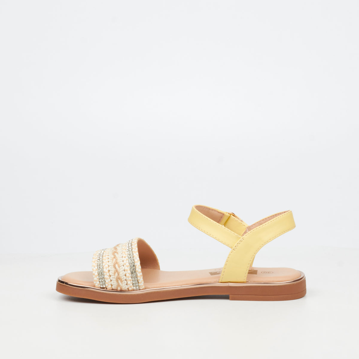 Little Miss Black Heavenly 3 Flat Sandal - Yellow