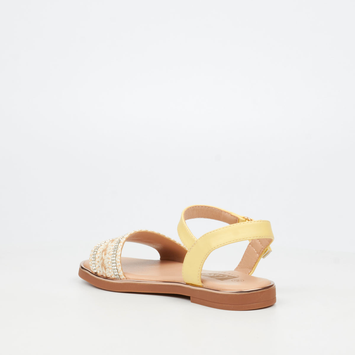 Little Miss Black Heavenly 3 Flat Sandal - Yellow