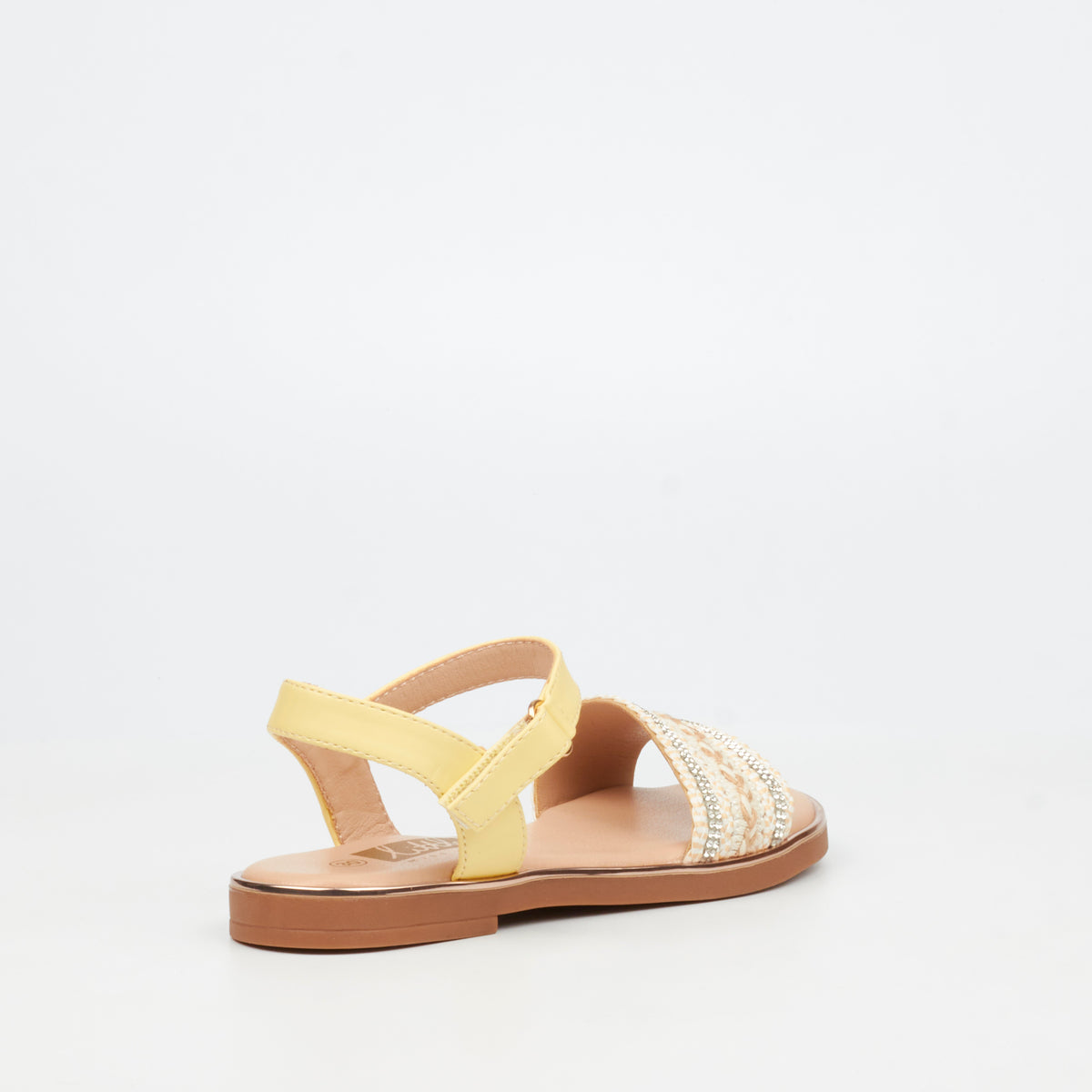 Little Miss Black Heavenly 3 Flat Sandal - Yellow