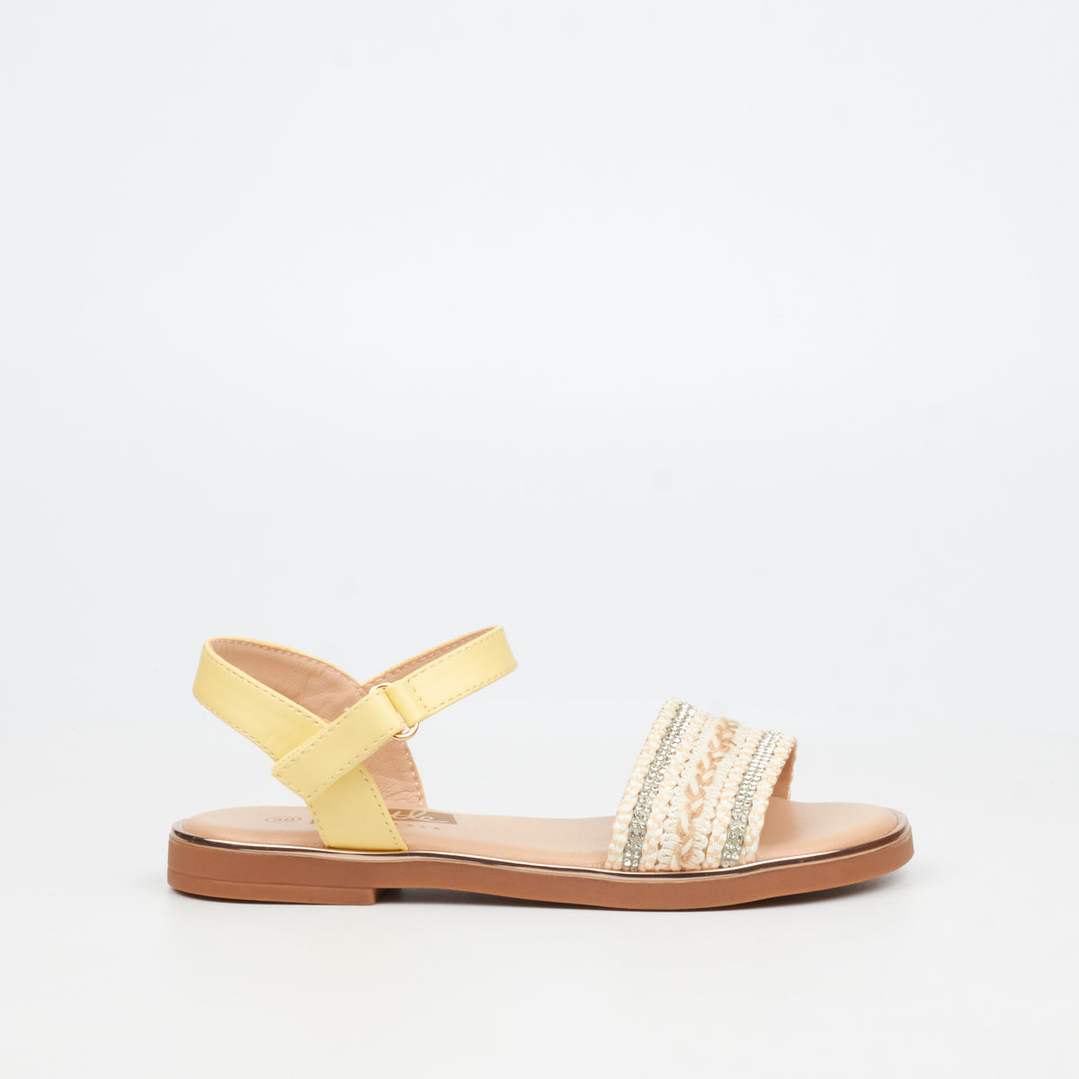 Little Miss Black Heavenly 3 Flat Sandal - Yellow
