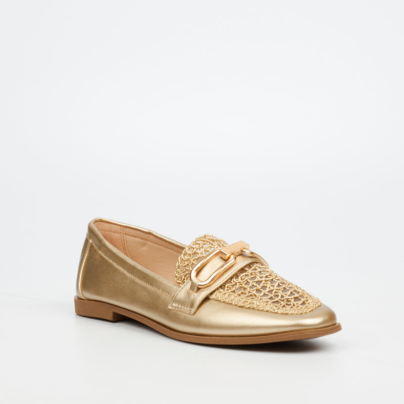 Miss Black Heidi 1 Pump - Gold footwear Miss Black